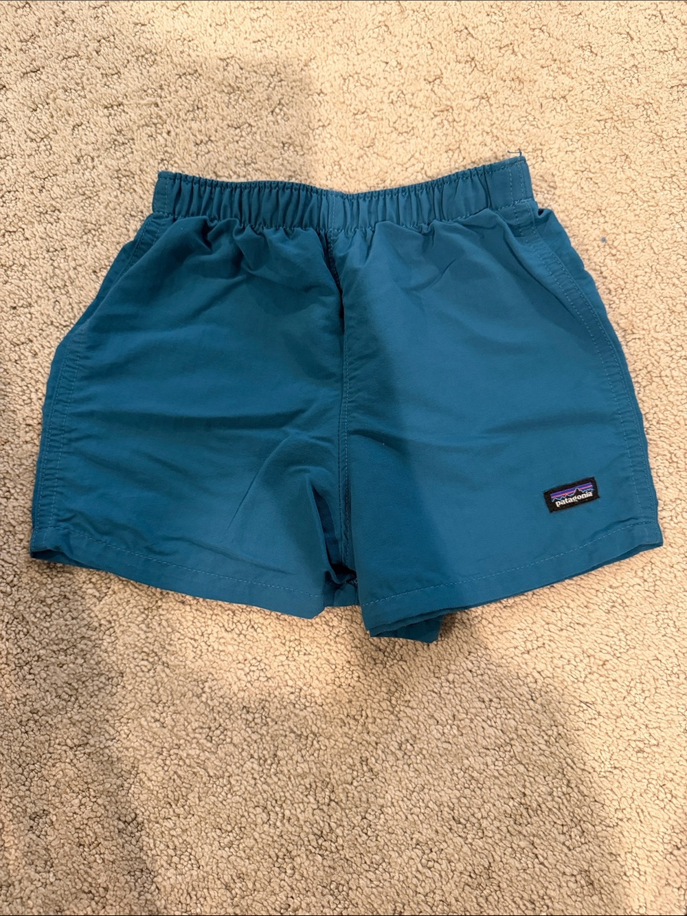 Patagonia Teal Kids Elastic-Waist Shorts